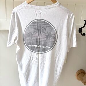 Travis Mathew White Palm Graphic Tee size small